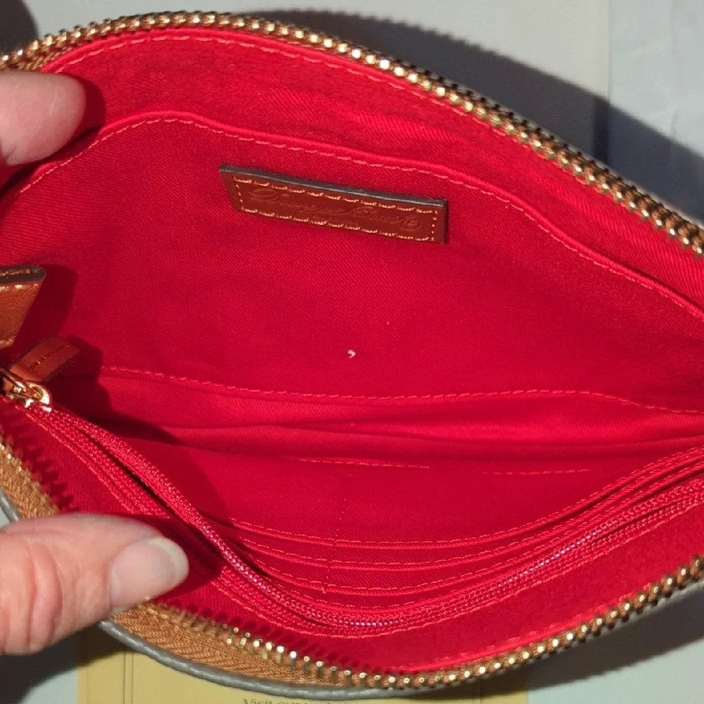 Dooney & Bourke Gray Leather Wristlet